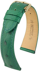 Зелена кожена каишка Hirsch Massai Ostrich L 04262040-1 (щраусова кожа) Hirsch Selection