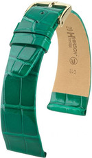 Зелена кожена каишка Hirsch Prestige L 02207040-1 (алигаторска кожа) Hirsch Selection