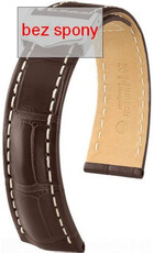 Тъмнокафява кожена каишка Hirsch Navigator 07007417-2 (алигаторска кожа) Hirsch Selection