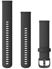 Силиконова каишка Garmin 20mm (за Venu, Venu Sq, Venu 2 plus и др.), черна V1, Quick Release, + удължена част, 010-12932-11