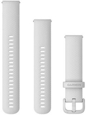 Силиконова каишка Garmin 20mm (за Venu, Venu Sq, Venu 2 plus и др.), бяла, Quick Release, + удължена част, 010-13021-01