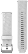 Силиконова каишка Garmin 20mm (за Venu Sq, Venu 2 plus и др.), бял, Quick Release, 010-13114-01