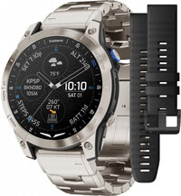 Garmin D2 Mach 1, Vented Titanium Bracelet (+ резервна каишка)
