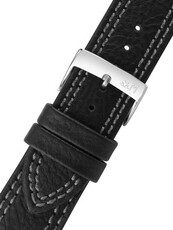 Черна и сива кожена каишка Morellato Futnet M 5484D14.892