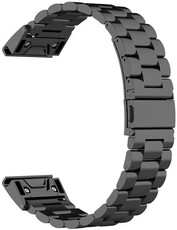 Стоманена гривна Ricardo 26mm, (za Garmin Fenix 8X/6X/(51 мм), Tactix и др.), черен V1, QuickFit