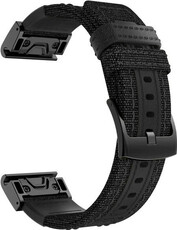 Найлонова каишка Ricardo 22 мм, (за Garmin Fenix 8/7/6, (47 мм), Epix 2, MARQ и др.), черен,  QuickFit