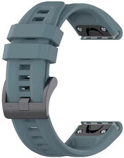 QuickFit каишка 26 мм, силиконова, тъмно сива, черна катарама (Garmin Fenix 7X/6X/5X, Tactix и др.)