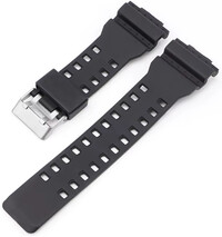 Пластмасова каишка Ricardo 16mm (pro Casio G-Shock GA-100, GA-110, GD-120, GLS-100), черен V1