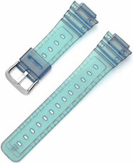 Пластмасова каишка Ricardo 16mm (за Casio G-Shock GA-2100/GA-2110, DW-5600, GW-6900), синя, прозрачна