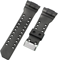 Пластмасова каишка Ricardo Cassola 16m (за Casio G-Shock GA-100, GA-110, GD-120, GLS-100), черна, прозрачна