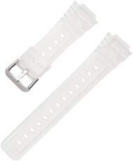 Пластмасова каишка Ricardo Ribolla 16mm (за Casio G-Shock GA-2100/GA-2110, DW-5600, GW-6900), бяла, прозрачна