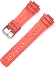 пластмасова каишка Ricardo Ribolla 16mm (за Casio G-Shock GA-2100/GA-2110, DW-5600, GW-6900), червена, прозрачна
