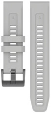 QuickFit каишка 26 мм, силиконова, светлосива, черна катарама (Garmin Fenix 7X/6X/5X, Tactix и др.)