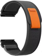 Каишка QuickFit 26 мм, найлон, черно-сива, велкро (Garmin Fenix 7X/6X/5X, Tactix и др.)