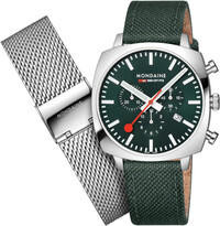 Mondaine Grand Cushion Quartz MSL.41460.LF.SET (+ резервна метална дръжка )