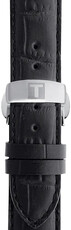 Кожена каишка Tissot T852.013.405 19mm, черна, Quick Release