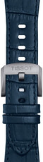 Кожена каишка Tissot T852.049.411 (за модела Tissot PRX 42mm), синьо, Quick Release