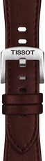 Кожена каишка Tissot T852.049.548 (за модел Tissot PRX 35mm), кафява, Quick Release