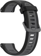 Ricardo 18 мм силиконова каишка (Garmin Venu 2S, Vívoactive 4S, Forerunner 265S, Venu 3S и др.), черна, бързо освобождаване