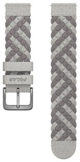 Текстилна каишка Polar 20mm Alcantra, сив, размер M/L, Quick Release