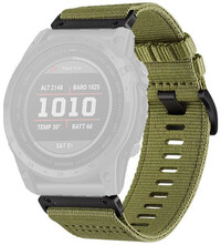 Текстилна каишка Ricardo 22mm (pro Garmin Fenix 8/7/6 (47mm), Epix 2 aj.), зелен, QuickFit