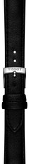 Кожена каишка Tissot T852.050.317 16 мм, черна, екокожа