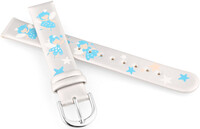 Каишка от имитираща кожа JVD RJ7223.2 14mm, сребърен, детски