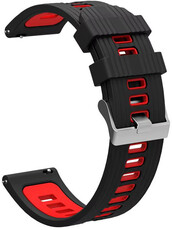 силиконова каишка Ricardo Claviere 22mm, Black/Red, Quick Release