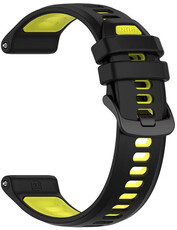 Силиконова каишка Ricardo Gressoney 22mm (за Garmin Forerunner 970), Black/Yellow
