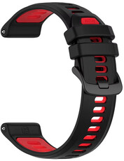 силиконова каишка Ricardo Gressoney 22mm (за Garmin Forerunner 970), Black/Red