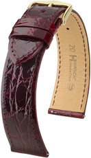 Кожена каишка Hirsch Genuine Croco L 18920860-7, червена, крокодилска кожа, дължина L, бързо освобождаване