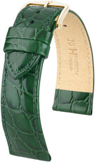 Кожена каишка Hirsch Crocograin 12302840NQ-1, зелен, телешка