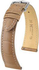 Кожена каишка Hirsch London 04307199-2, бежов, кожа от алигатор, Quick Release