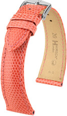 Кожена каишка Hirsch London L 04366022-2, оранжева, гущерска кожа, дължина L, бързо освобождаване