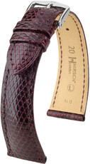 Кожена каишка Hirsch London L 04366060-2, лилава, гущерска кожа, дължина L, бързо освобождаване