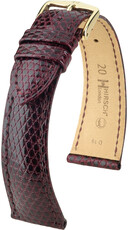 Кожена каишка Hirsch London L 04366060-7, лилава, гущерска кожа, дължина L, бързо освобождаване