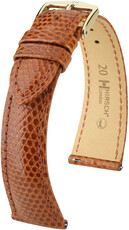 Кожена каишка Hirsch London L 04366070-7, кафяв, ящерска кожа, дължина L, Quick Release