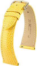 Кожена каишка Hirsch London L 04366072-7, жълт, ящерска кожа, дължина L, Quick Release