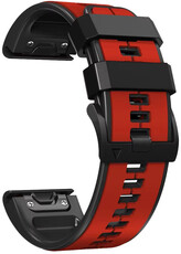 Силиконова каишка Ricardo 22mm (pro Garmin Fenix 8/7/6 (47mm), Epix 2 aj.), червено, QuickFit
