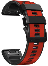 Силиконова каишка Ricardo 26mm (pro Garmin Fenix 8/7X/6X (51mm), Tactix aj.), червено V2, QuickFit