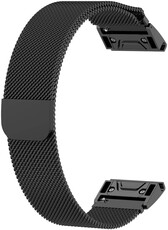 Стоманена гривна Ricardo 20mm (pro Garmin Fenix 8/7S/6S (43mm), aj.), черен V2, QuickFit
