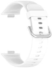 силиконова каишка Ricardo Lavarone (за Huawei Watch Fit 3, 4, 4 Pro, 5, 5 Pro), White/Silver