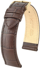 Кожена каишка Hirsch Duke 01028110OE-1, кафява, телешка кожа, open end (за фиксирани щифтове), дължина M