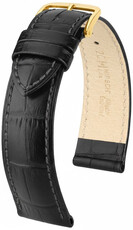 Кожена каишка Hirsch Duke L 01028050NQ-1, черна, телешка кожа, дължина L