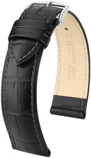 Кожена каишка Hirsch Duke L 01028050NQ-2, черен, телешка кожа, дължина L