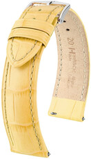 Кожена каишка Hirsch Duke L 01028072-2, жълта, телешка кожа, дължина L, Quick Release