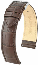 Кожена каишка Hirsch Duke S 01028310-2, кафяв, телешка кожа, дължина S, Quick Release
