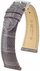 Кожена каишка Hirsch London 04207112-2, лилаво, кожа от алигатор, Quick Release