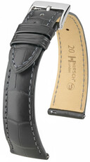 Кожена каишка Hirsch London 04207139-2, сив, кожа от алигатор, Quick Release