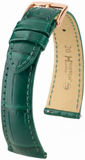 Кожена каишка Hirsch London 04207149-7, зелен, кожа от алигатор, Quick Release